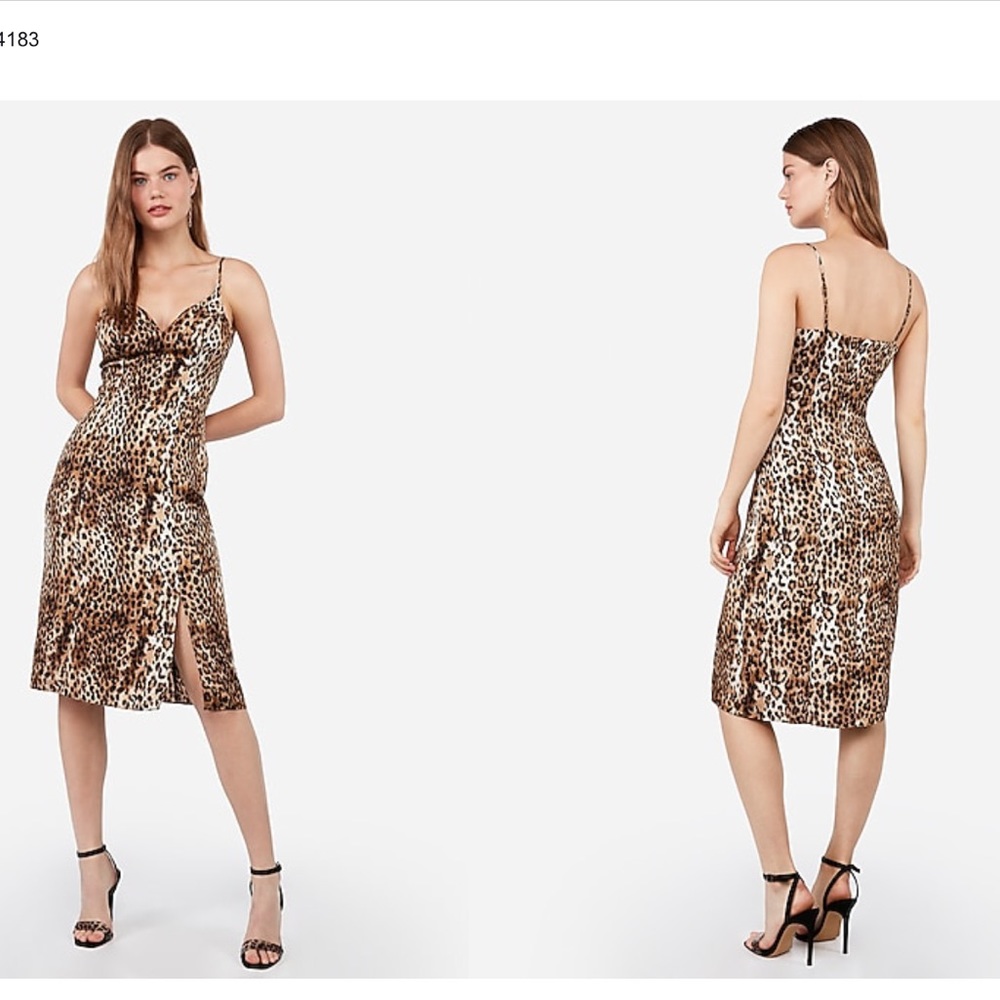 Leopard Print Slip Dress